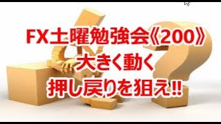 FX土曜勉強会《200》大きく動く押し戻りを狙え‼