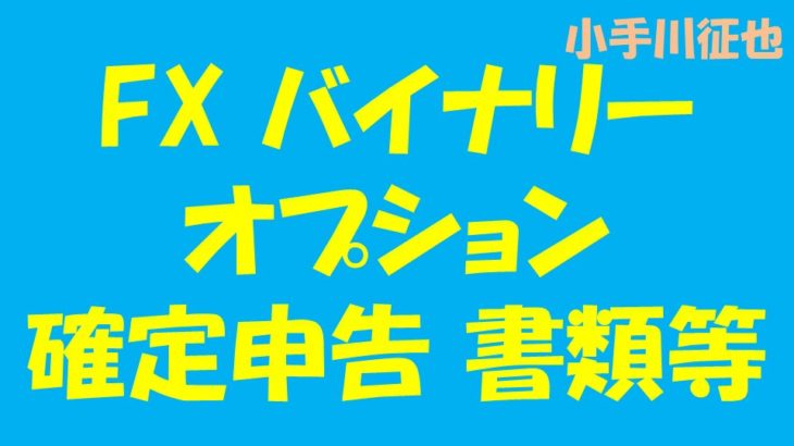 FX バイナリーオプション 確定申告 必要なもの