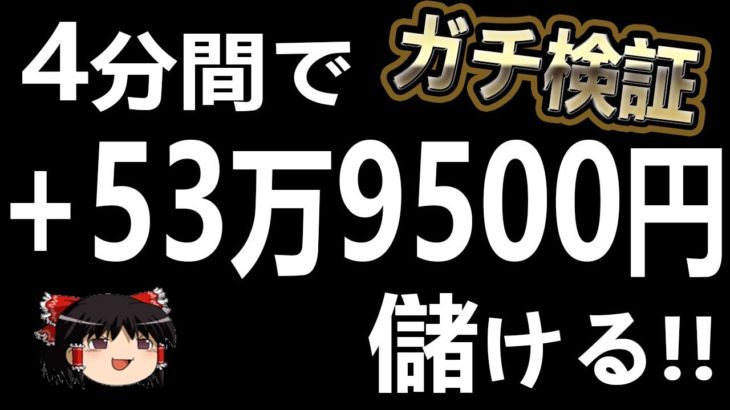 【バイナリーオプション】4分で+53万円儲ける?! ガチ検証【初心者FX】