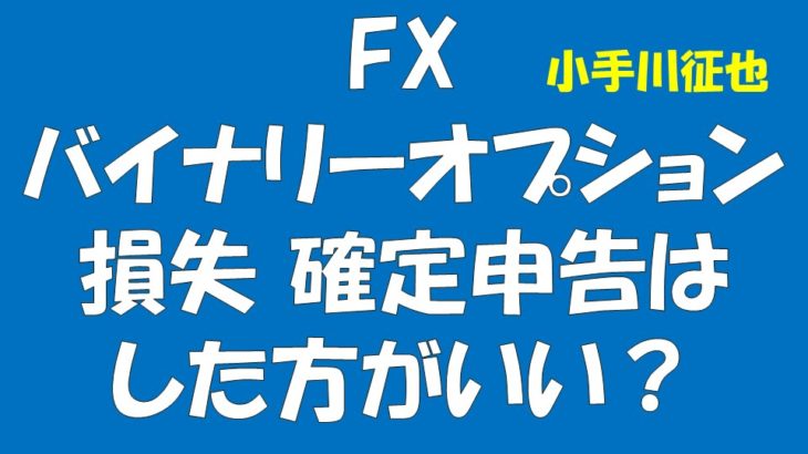 FX バイナリーオプション 損失 確定申告はした方がいい？