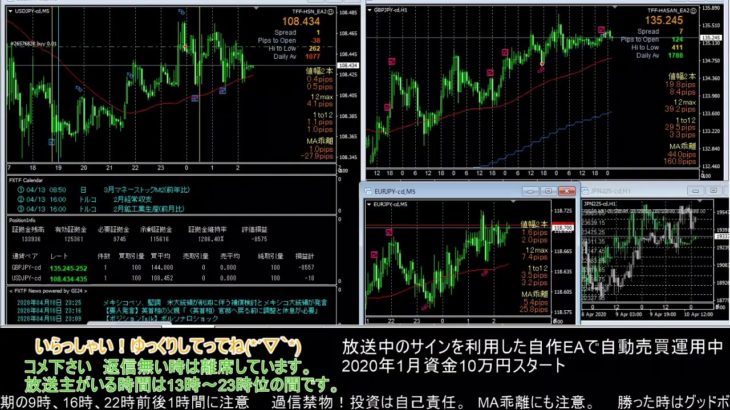 【FX】🍵MT4システムトレードと自動売買🍵【EA】2020/0410