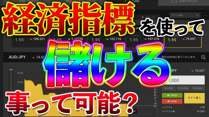 【バイナリー】経済指標を使って儲けることは可能？　ハイローオーストラリア　FX