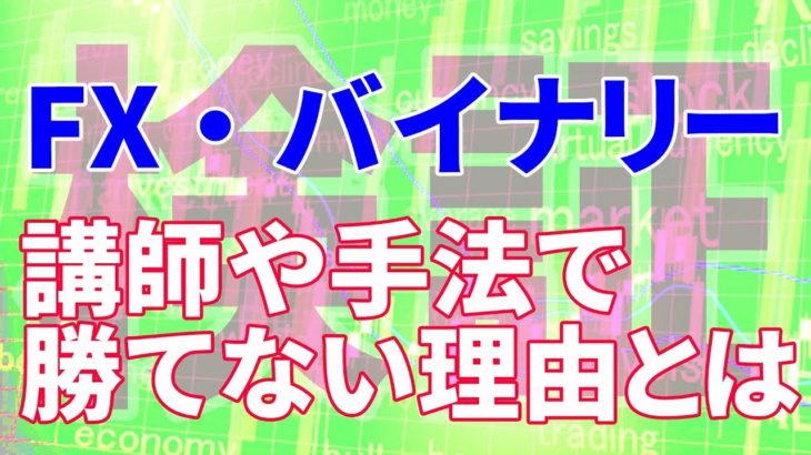 FXやバイナリー勝つためには手法や講師よりも検証が必要#7