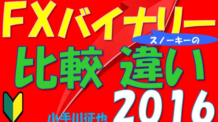 スノーキーのFXとバイナリーオプションの比較 違い 2016