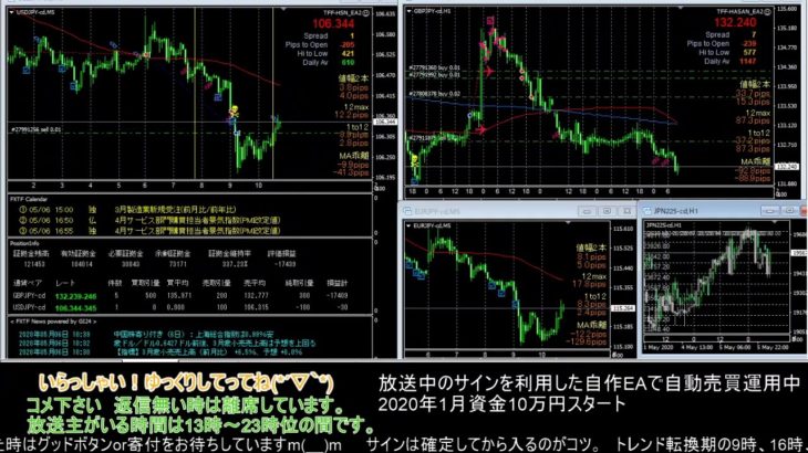 【FX】🍵MT4システムトレードと自動売買🍵【EA】2020/0506