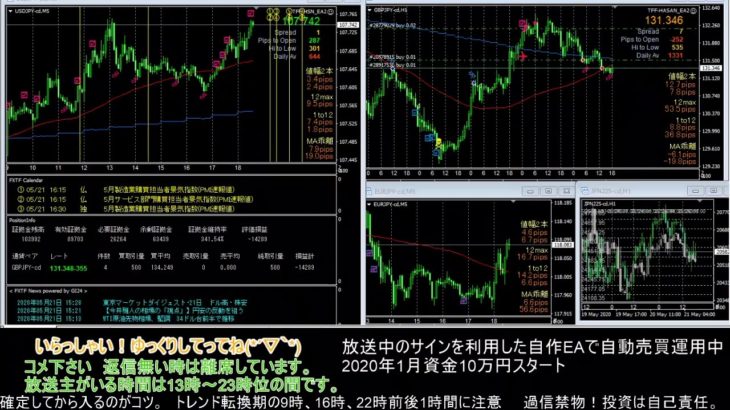 【FX】🍵MT4システムトレードと自動売買🍵【EA】2020/0521