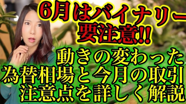 6月はバイナリーここが要注意!!為替相場の動きが変わりました今月の取引の注意ポイントと相場の動きの変化の理由を詳しく解説します[バイナリーオプションLife]