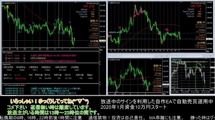 【FX】🍵MT4システムトレードと自動売買🍵【EA】2020/0610