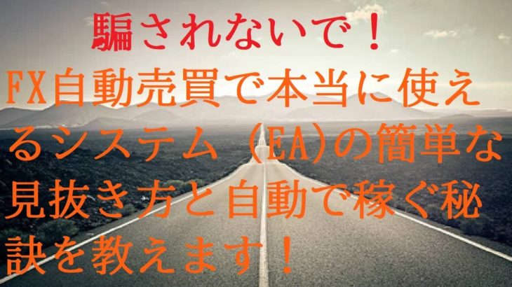 【過去相場で負け無し】FX自動売買で本当に稼げるEAの見抜き方やシステム稼働の秘訣を教えます