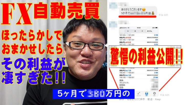 【証拠あり】FX自動売買システムで脅威の利益！ほったらかしで5ヵ月でこれだけ稼げました。