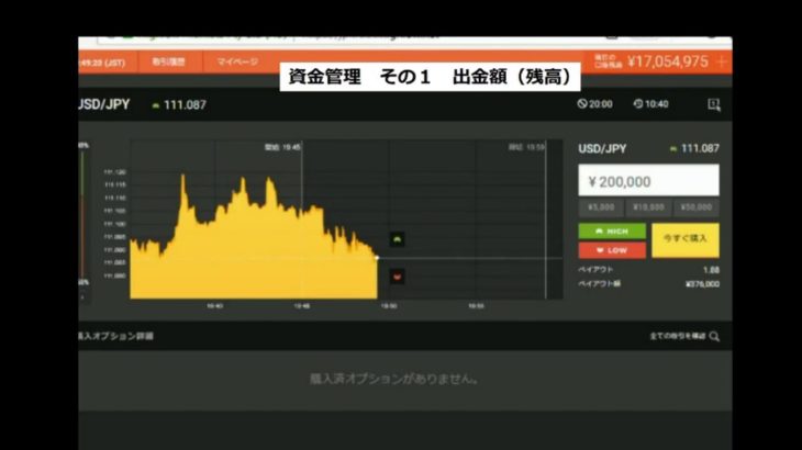 FXトレーダーがバイナリーオプションやってみた　資金管理について１