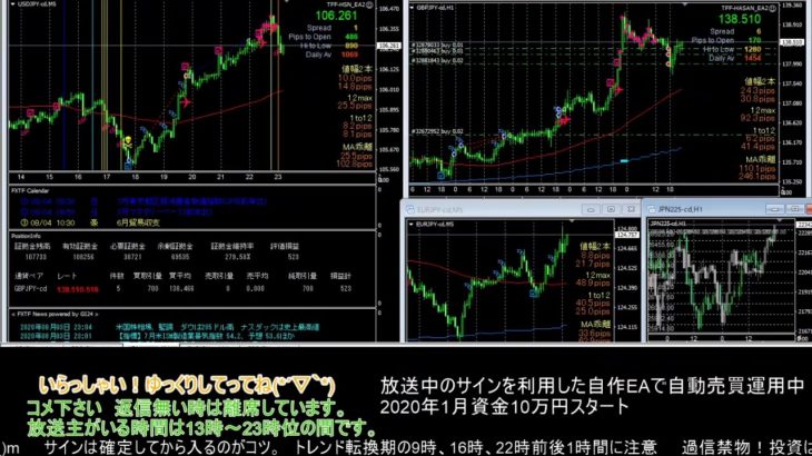 【FX】🍵MT4システムトレードと自動売買🍵【EA】2020/0803