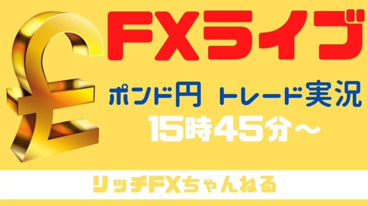 【FXライブ】FX初心者さんのための「 チャネルライン」で稼ぐ！ FX専業トレーダーのポンド円