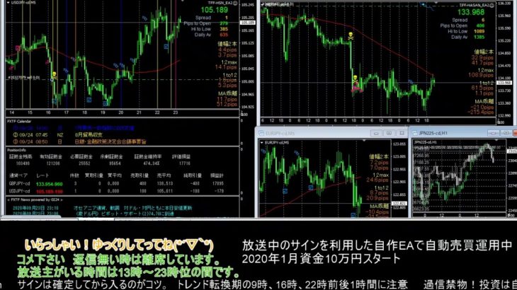 【FX】🍵MT4システムトレードと自動売買🍵【EA】2020/0923