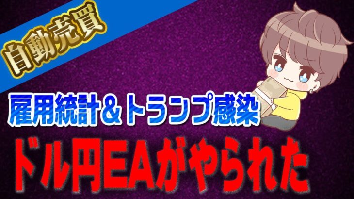 【FX自動売買】雇用統計とトランプ報道でボロ負け！ドル円EAがヤバい