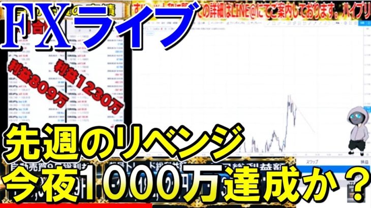 【FXライブ】※目標1000万円完全達成。※2020年11月24日(火)