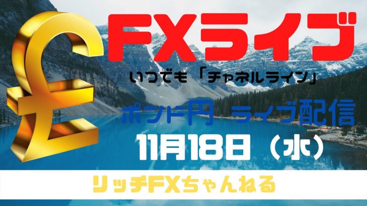 【FXライブ】FX初心者さん歓迎！「チャネルライン」でトレードしてみよう！　FX専業トレーダーのポンド円 11/18/2020