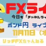 【FXライブ】FX初心者さん歓迎！「チャネルライン」でトレードしてみよう！ FX専業トレーダーのポンド円 11/11/2020