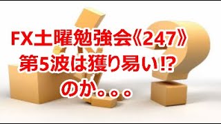 FX土曜勉強会《247》第5波は獲り易い⁉のか。。。