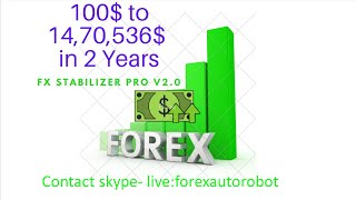 Profitable Forex EA Turns 100$ to 1470536$.Weekly 60% Profits (FX Stabilizer Pro EA Version 2.0)