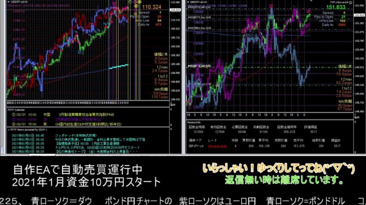 【FX】🍵MT4システムトレード自動売買🍵【EA】2021/0331