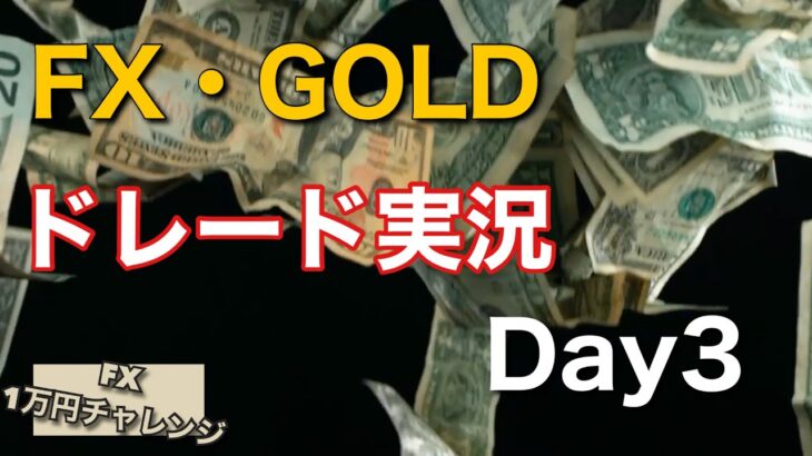 FX・GOLDトレード実況 Day3 ｜1万円チャレンジ