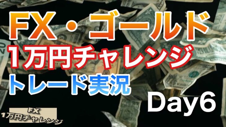 FX・ゴールド　トレード実況Day6　元手1万円チャレンジ