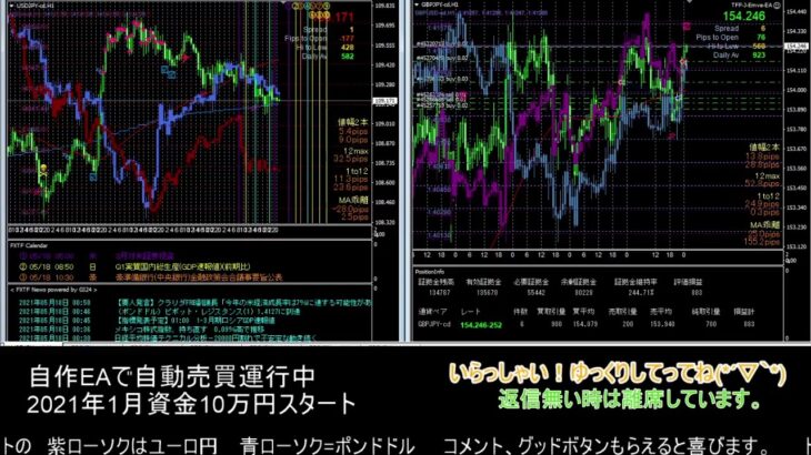 【FX】🍵MT4システムトレード自動売買🍵【EA】2021/05017