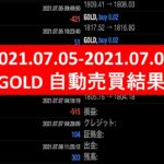 【FX自動売買EA取引結果：GOLD】2021.07.05-2021.07.10