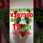 自作したFX自動売買ソフトで39万7500円運用してみた〜13日目〜 #shorts