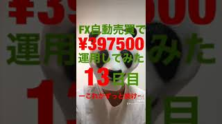 自作したFX自動売買ソフトで39万7500円運用してみた〜13日目〜 #shorts