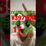 #17日目　FX自動売買ソフト(自作)39万7500円運用してみた！  #shorts
