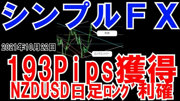 ＦＸ実況 193Pips獲得NZDUSD日足ロングエントリー