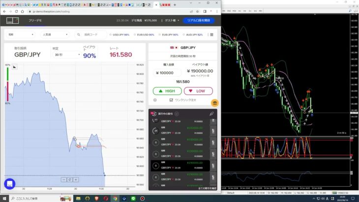 バイナリーオプション 手法など 220614 後半