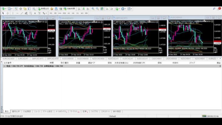 FX 自動売買 無料EA Tycoon ライブ配信 シグナル 2022/9/