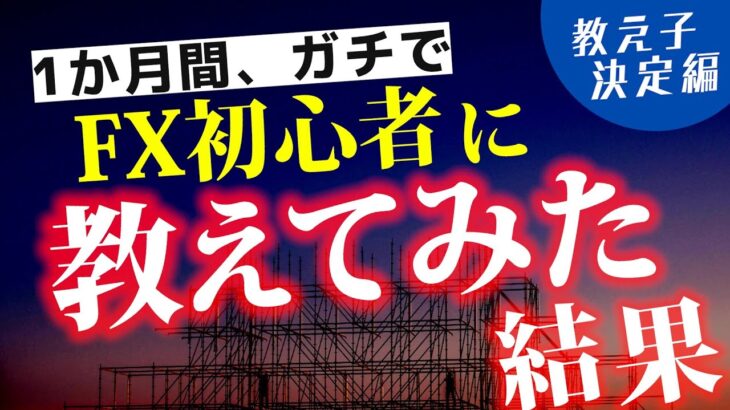 【必勝法を作る!!】FX初心者に1か月間ガチで教えてみた結果、ヤバいことになった