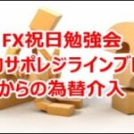 FX祝日勉強会 歴史的サポレジラインブレイクからの為替介入