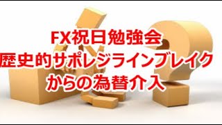 FX祝日勉強会 歴史的サポレジラインブレイクからの為替介入