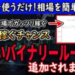 新しいバイナリールールが追加されました！○○を使うだけで相場の動きを簡単予想！誰も知らない今が稼ぐチャンスです。