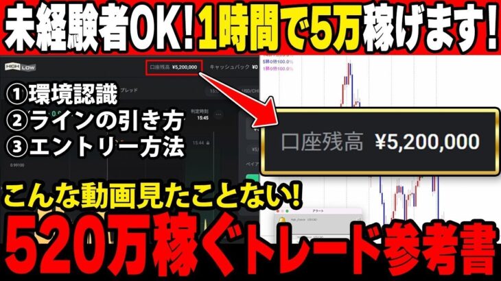 資金がない方必見！1時間で5万円の収益化を可能にした鈴木式トレード法を赤裸々に大公開！【バイナリー 初心者 必勝法】【バイナリーオプション 】【投資】【FX】