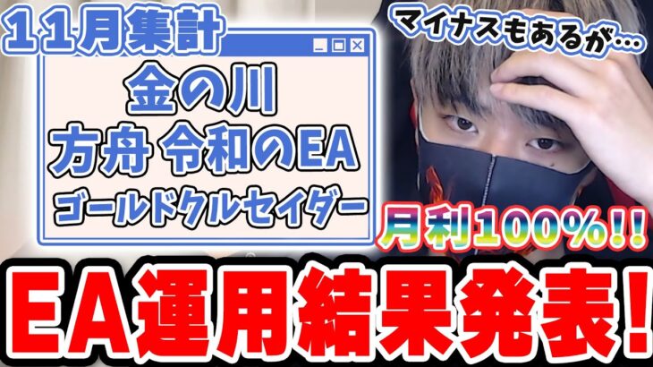 【自動売買】2022年11月EA検証結果発表【検証】