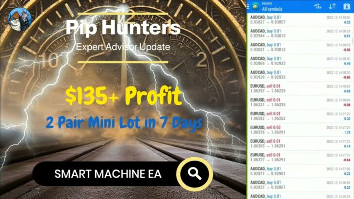 Gain $135+ Profit with Smart Machine EA | 2 Pair Mini Lot in 7 Days | Pip Hunters💎