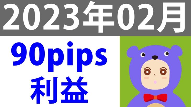 90.9pipsの利益でした！月間のトレード実況と振り返りー2023年02月