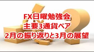 FX日曜勉強会 主要3通貨ペア 2月の振り返りと3月の展望