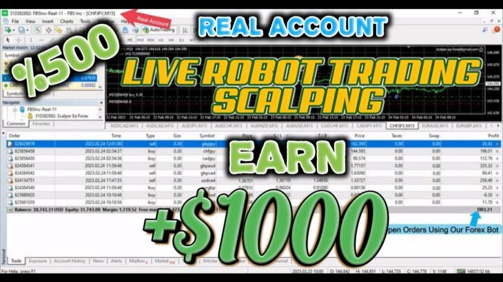 Best Forex EA 2023 – Live Robot trading scalping +$1000 EARN TODAY