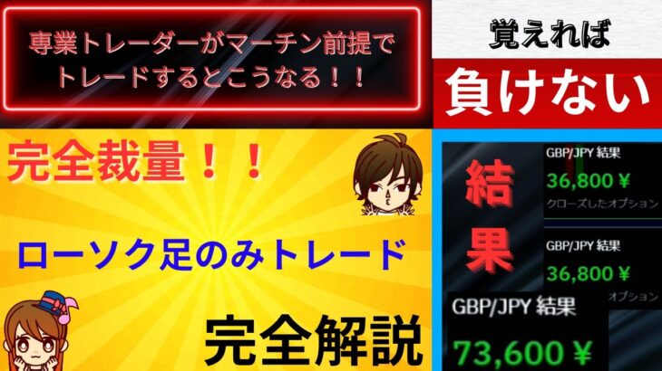 【バイナリー】専業トレーダーがマーチン前提で取引した結果！！裁量トレード、ローソク足トレードで取引していきたい方は必見！ついでにマーチンも覚えてみる？【ブビンガ】