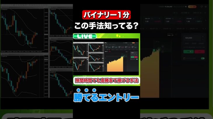 【※初心者必見】意外と知られていないバイナリー1分で勝てるエントリーポイントを超簡単に解説！#shorts#BO#副業#初心者#お金#ハイローオーストラリア＃バイナリーオプション