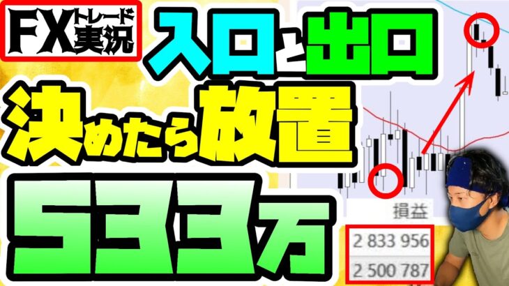 【待つだけで利確確定】シナリオ構築次第では放置するだけで勝手に稼げます【FXトレード実況】