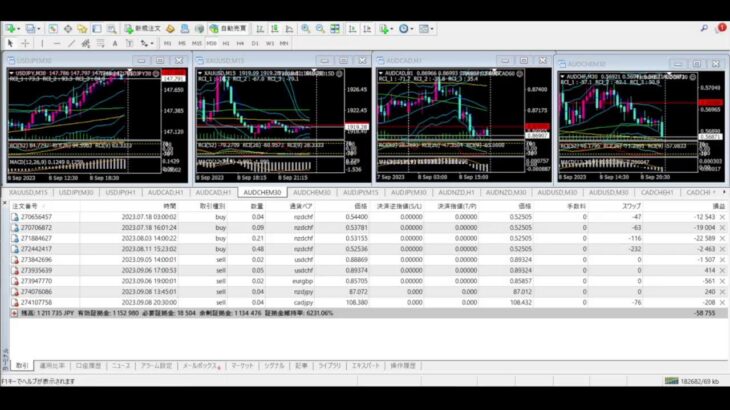 FX 為替 自動売買 ライブ配信 シグナル EA Tycoon 2023/9/