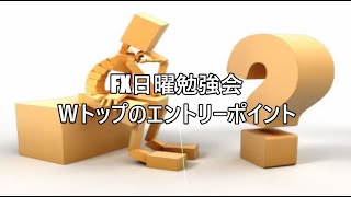 FX日曜勉強会 Ｗトップのエントリーポイント